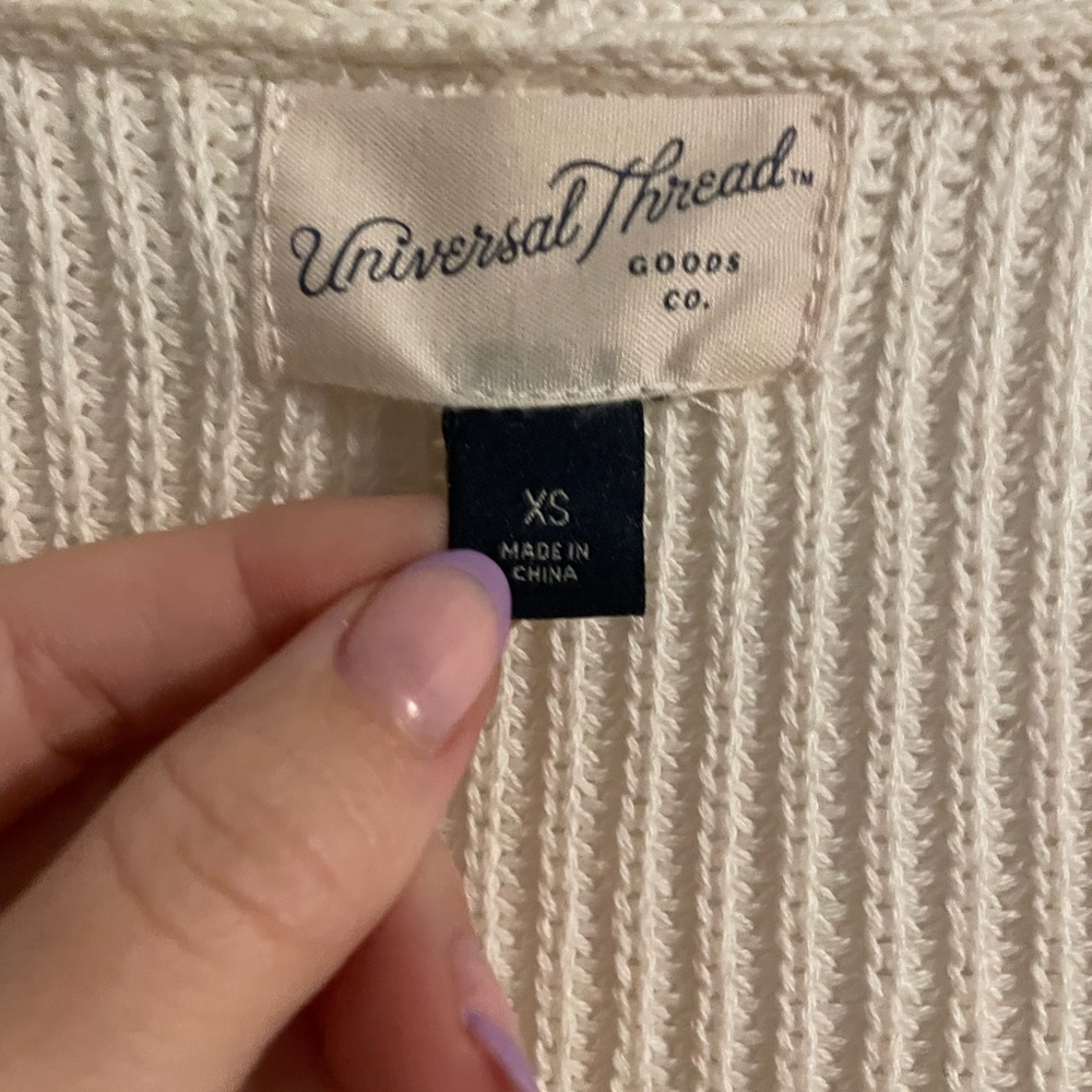 Target Universal Thread Cream Button-Up Cardigan - image 4